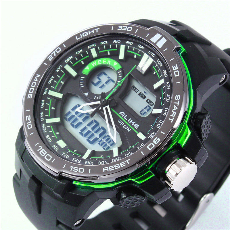 Men's Dual Movement Luminous Multifunction Sports Watch