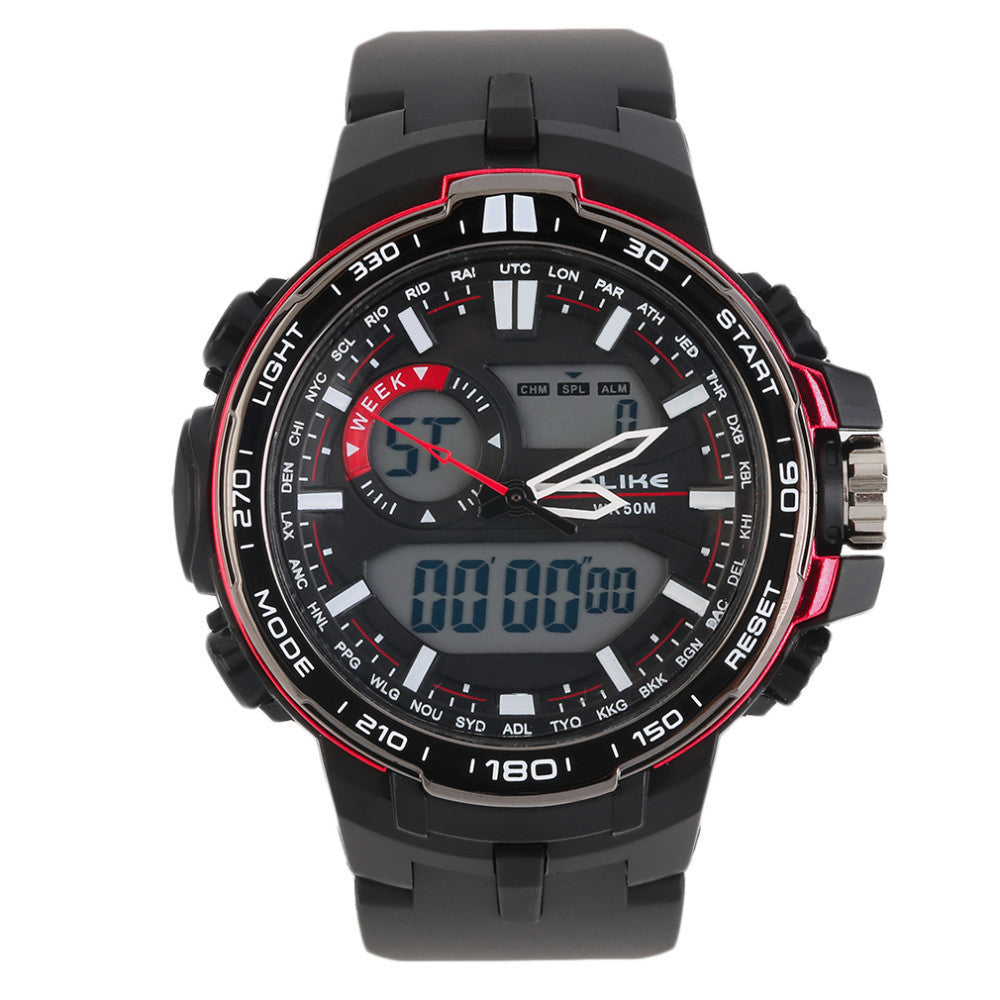 Men's Dual Movement Luminous Multifunction Sports Watch