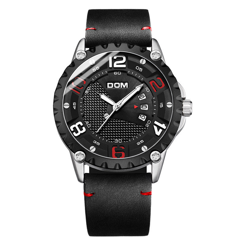 Fashion Leisure Sports Watch Men's Waterproof Large Dial Watch