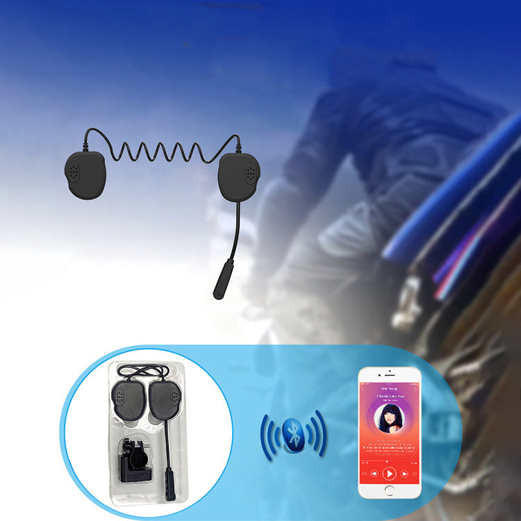 Motorcycle Helmet Bluetooth Headset Built-In Integrated Call Music Headset Remote Control Waterproof