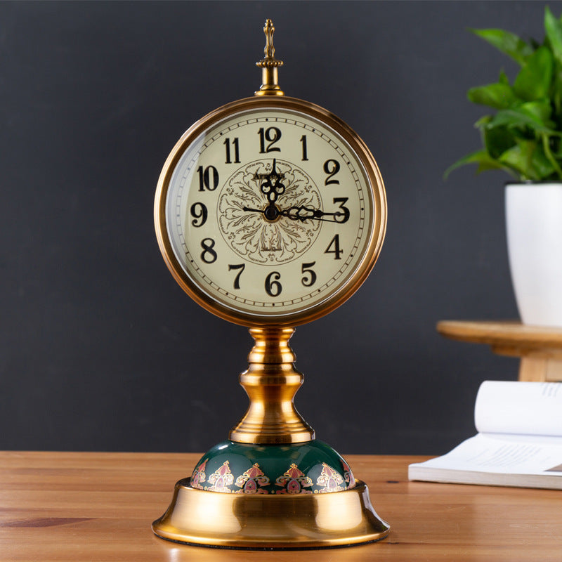 Table Clock Home Living Room Clock Fashion Retro Clock Ornaments