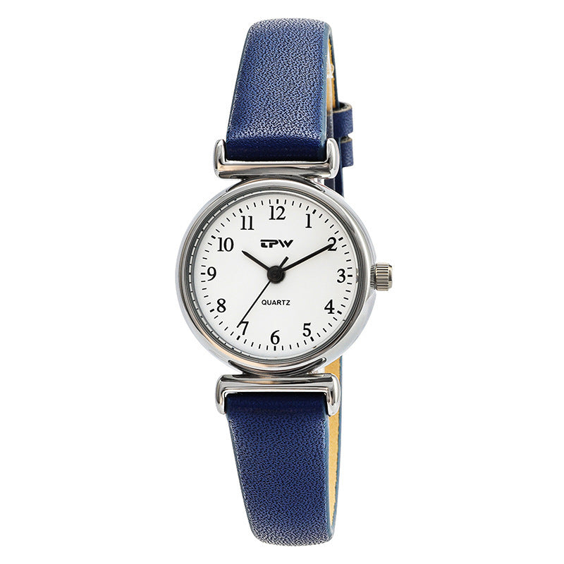 New TPW Ladies Quartz Watch Fashion Compact Ultra-Thin Belt Watch Girls Student Simple Belt Watch