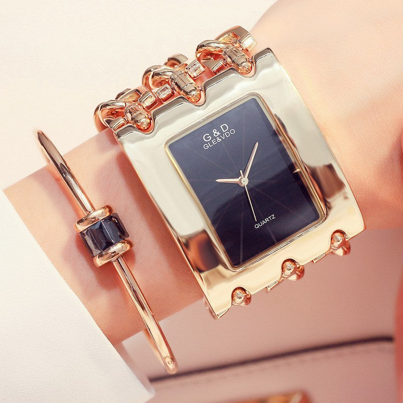 Luxury Brand Stainless Steel Strap Analog Womens Quartz Watch Casual Watch Ladies Wristwatch