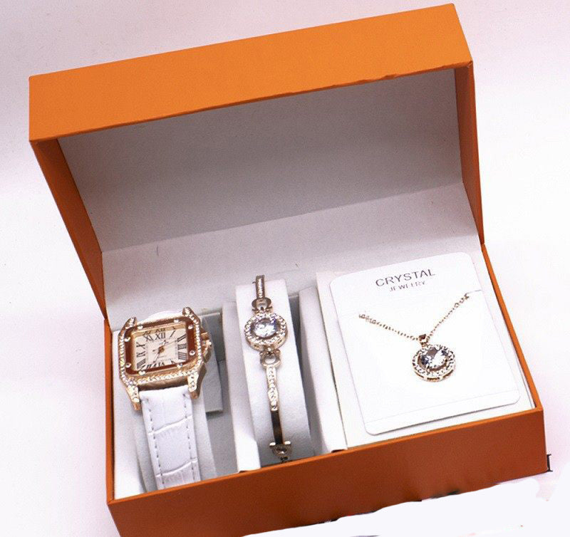 Wrist Watch Set Women New Necklace Bracelets Wristwatches Women