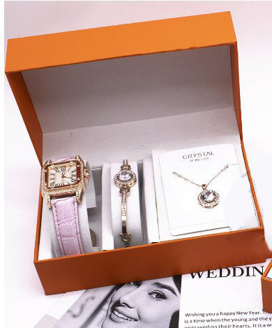 Wrist Watch Set Women New Necklace Bracelets Wristwatches Women