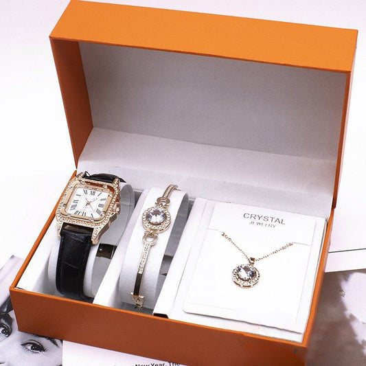 Wrist Watch Set Women New Necklace Bracelets Wristwatches Women