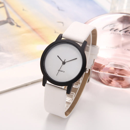 Mens And Womens Universal Watches Student Simple Watch Two-Eye Small Dial Belt Quartz Watch