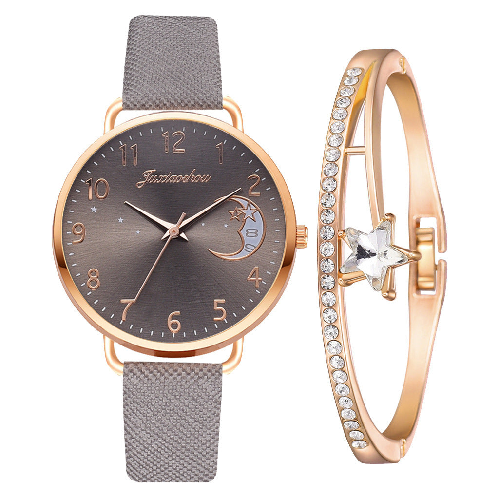 Lovely Moon Pattern Quartz Watch for Women With Strap Dial Ladies Wristwatch Montre Femme Relogio Feminino Reloj Mujer