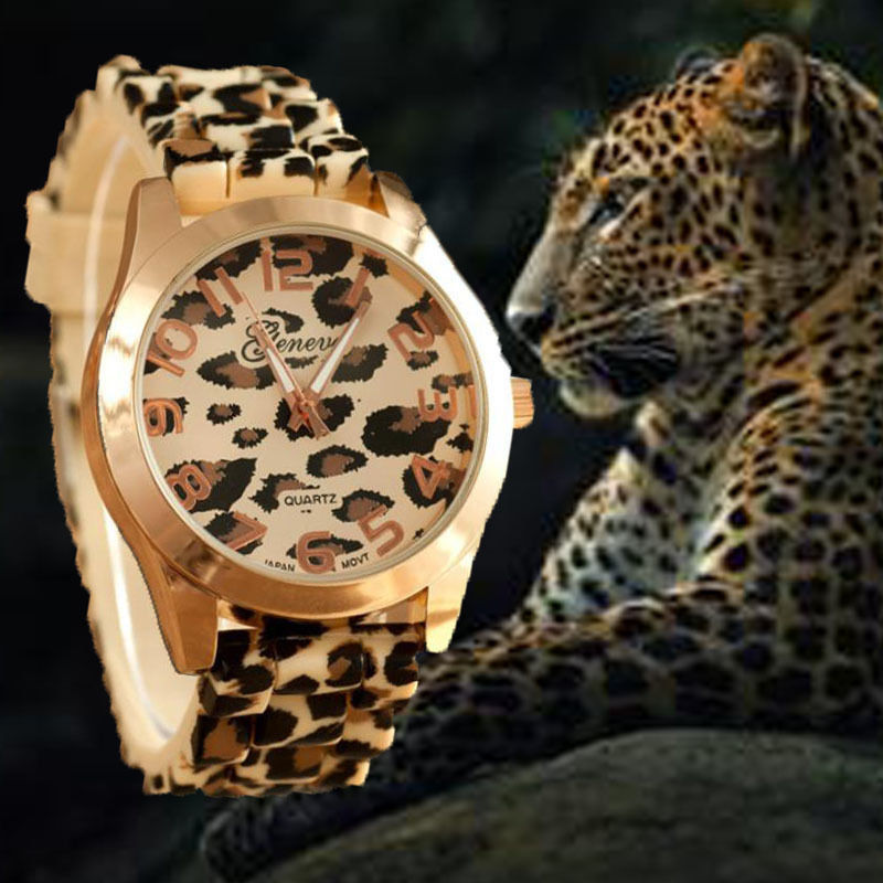 Fashion Leopard Print Geneva Business Watch