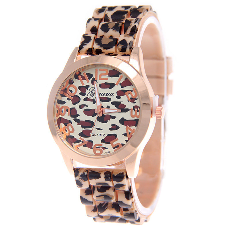 Fashion Leopard Print Geneva Business Watch