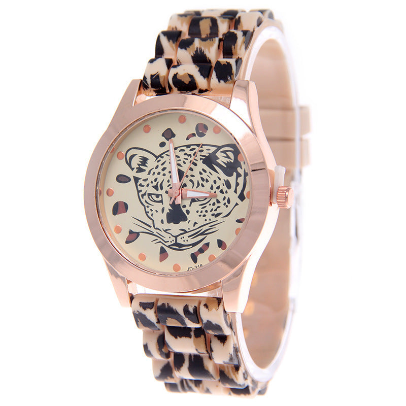 Fashion Leopard Print Geneva Business Watch