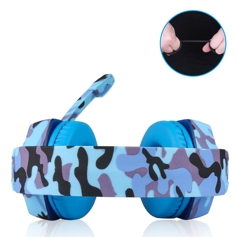 Camouflage Gaming Headset Luminous Headset T-176 Headset Headset Wired Headset Strong Bass