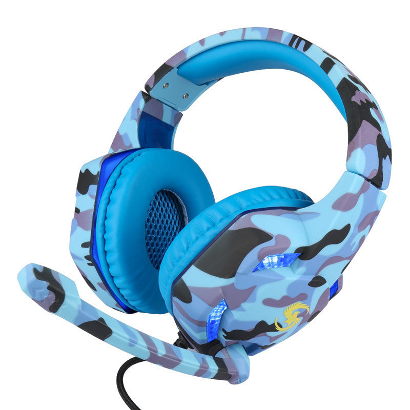 Camouflage Gaming Headset Luminous Headset T-176 Headset Headset Wired Headset Strong Bass