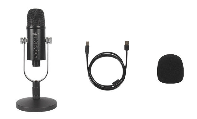 JIY Cross-Border Condenser Microphone Anchor Live K Song Recording Tuning Desktop Mobile Computer USB Wired Microphone