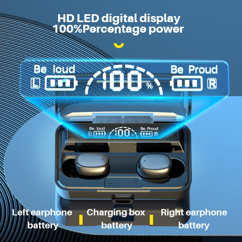 L12 Binaural Digital Display With Power Bank Bluetooth Headset Tws5.0 Earplugs