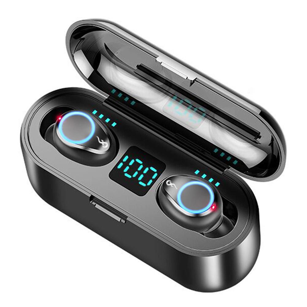 F9 Bluetooth Headset Tws Wireless Bluetooth 5.1 Stereo Digital Display Binaural In-Ear Private Mode Headset