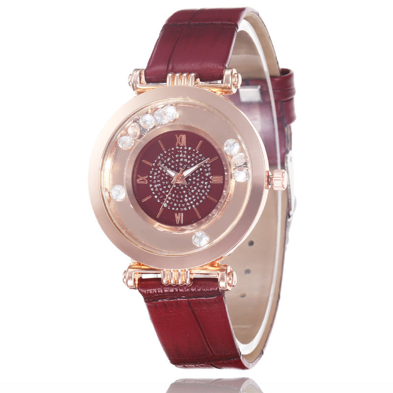 Roman Numeral Ladies Compact Temperament Watch