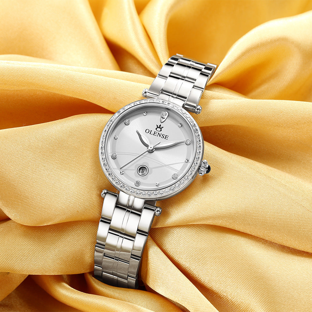 Watch Stainless Steel Quartz Watch Female Calendar