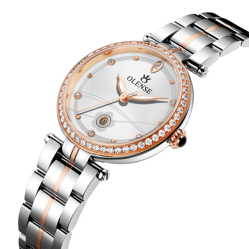 Watch Stainless Steel Quartz Watch Female Calendar