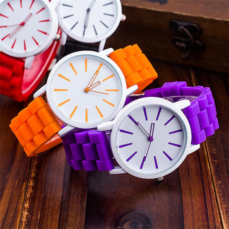 Silica Gel Strap Thin Ice Cream Candy Color Watch Strap Watch