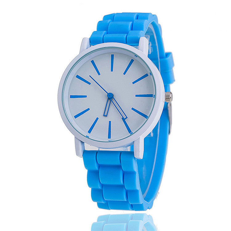 Silica Gel Strap Thin Ice Cream Candy Color Watch Strap Watch