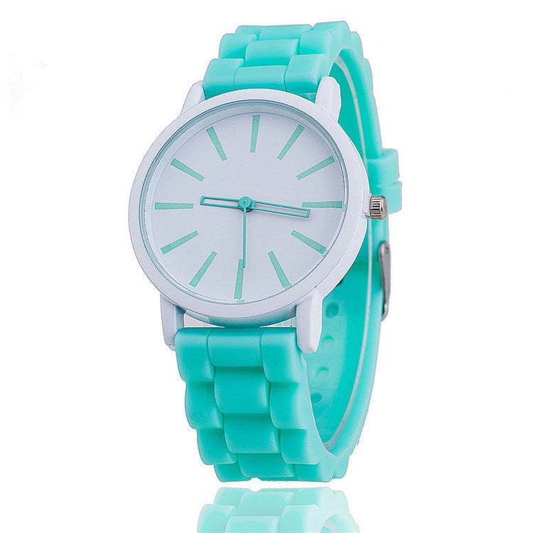 Silica Gel Strap Thin Ice Cream Candy Color Watch Strap Watch