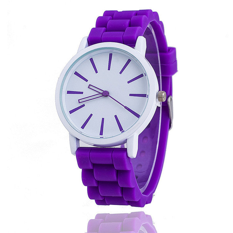 Silica Gel Strap Thin Ice Cream Candy Color Watch Strap Watch