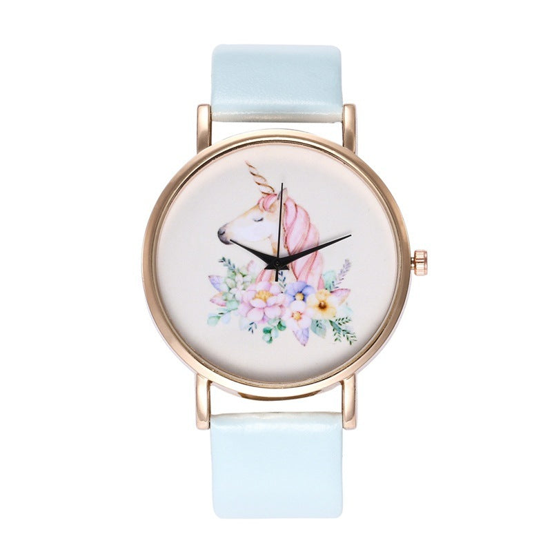 Fashion Ladies Leather Band Quartz Watch