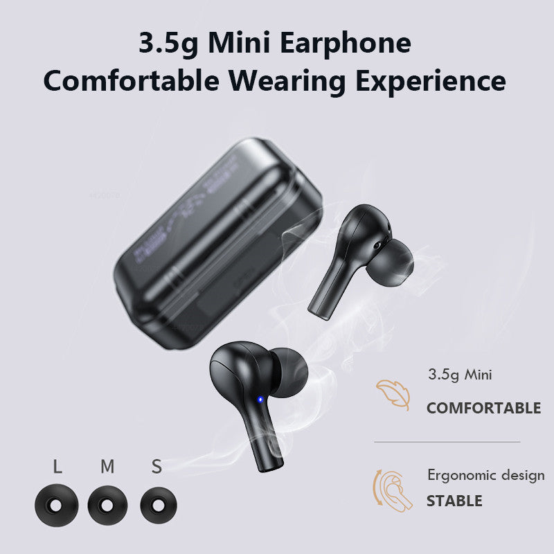 TWS Bluetooth Wireless Headphones LED Earphones Hifi Sports Waterproof Earbuds Bluetooth 5.0 Earphone Headset With Microphone