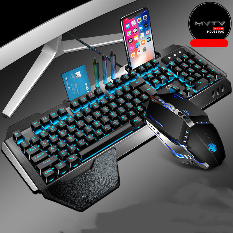 Wrangler Real Manipulator Keyboard Notebook Desktop Computer Wired Gaming Gaming Mouse Headset Three-piece