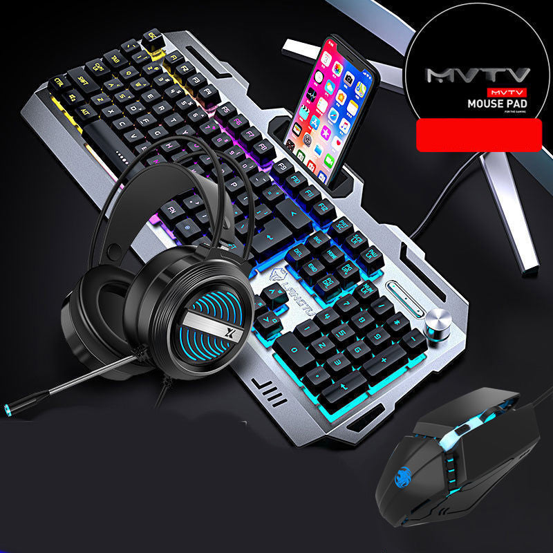 Wrangler Real Manipulator Keyboard Notebook Desktop Computer Wired Gaming Gaming Mouse Headset Three-piece