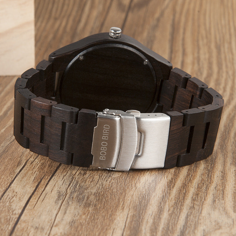 Young Men's Watch Made Of Solid Wood