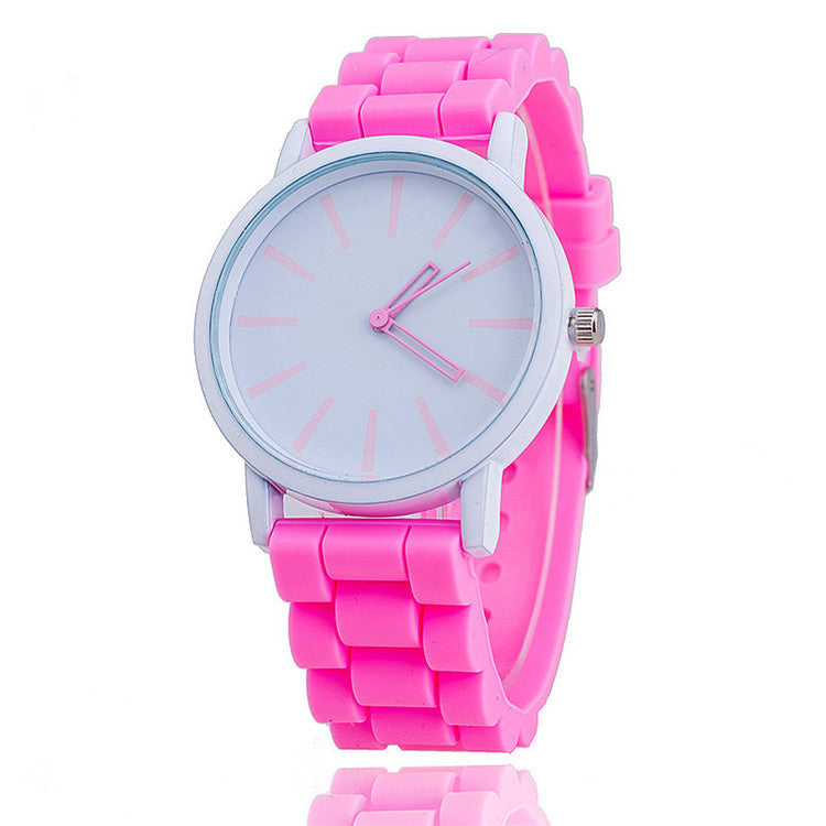 Silica Gel Strap Thin Ice Cream Candy Color Watch Strap Watch