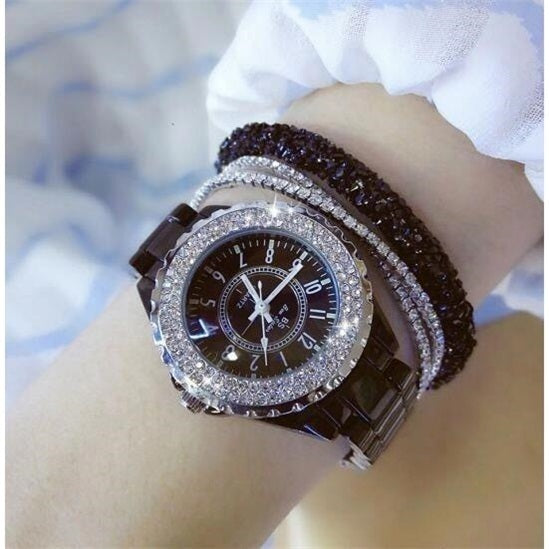 Mechanical Watch Ladies Automatic White Ceramic Student Female Watch