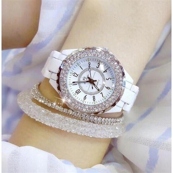 Mechanical Watch Ladies Automatic White Ceramic Student Female Watch