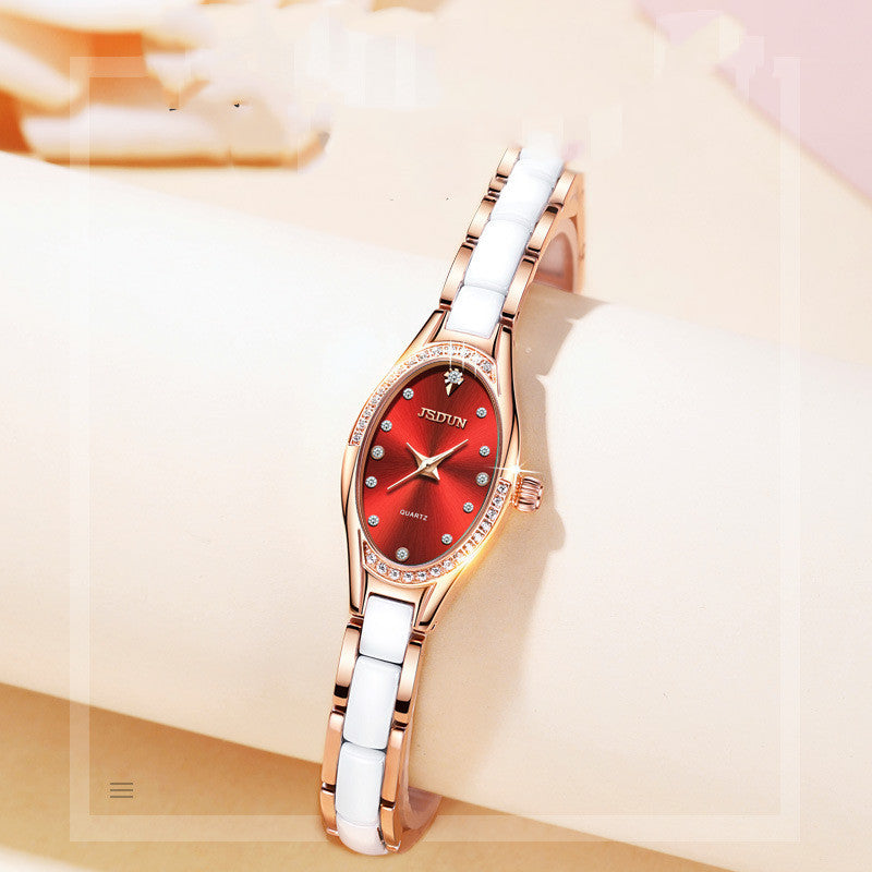 Jinshidun Brand Watch Quartz Movement Waterproof Ladies Watch