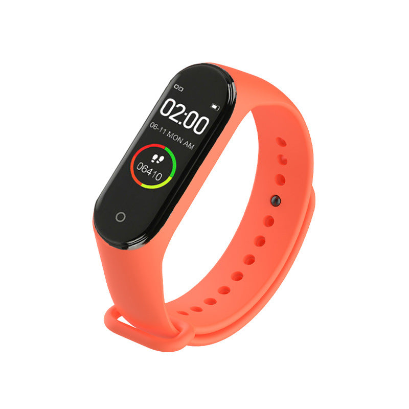 Waterproof Business Sports Pedometer Heart Rate Blood Pressure Monitor Sleep Color Smart Bracelet Watch