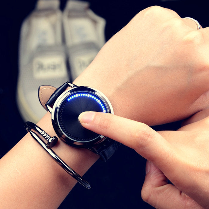 Electronic Dazzling Blue Light Watch