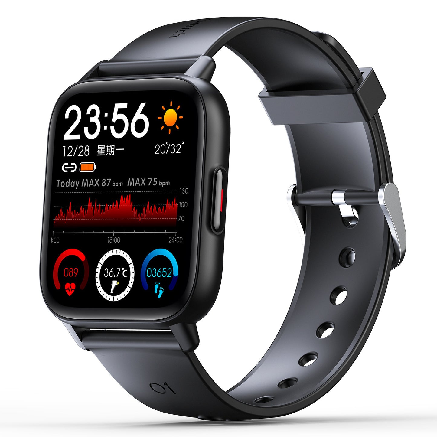 Smart Bracelet For Measuring Body Temperature, Heart Rate, Blood Oxygen