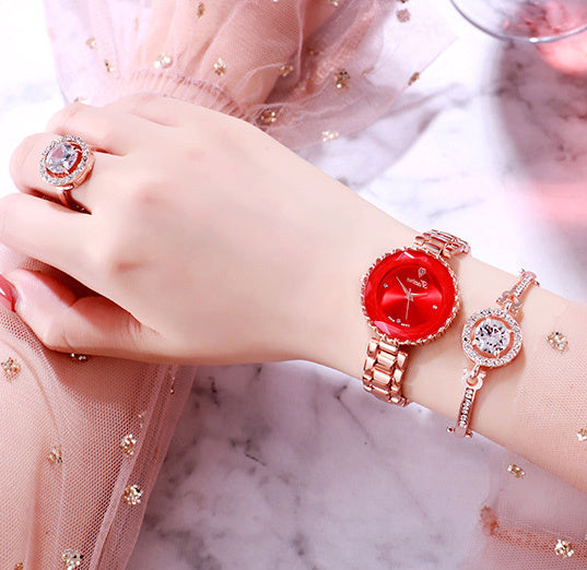 Waterproof quartz ladies watch