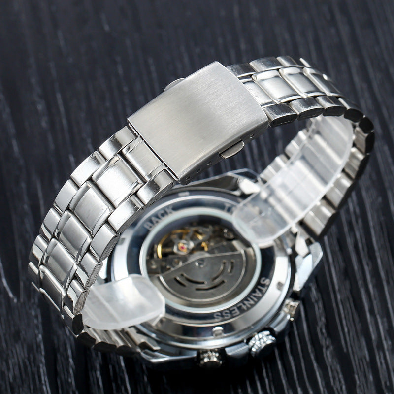 Hollow automatic mechanical watch