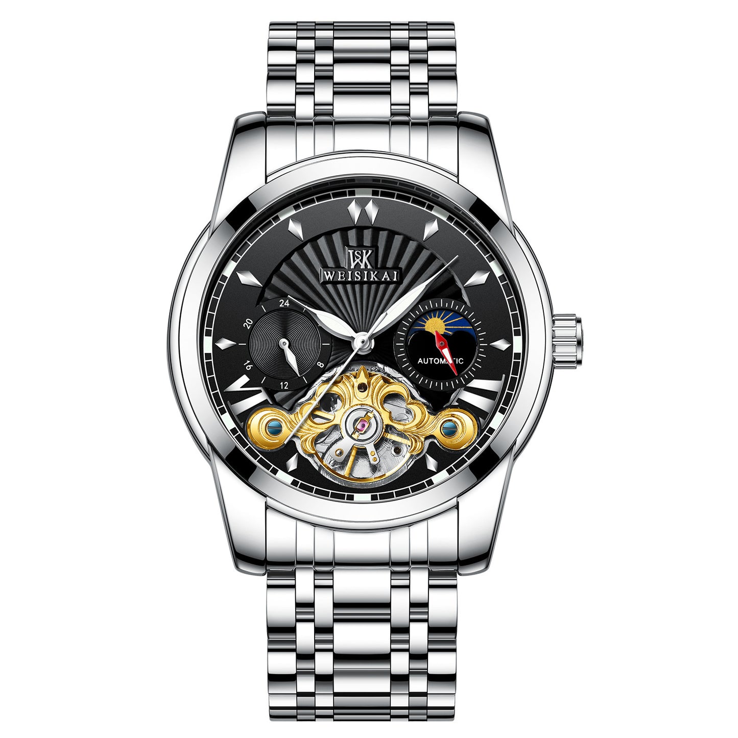 Waterproof flywheel automatic mechanical watch