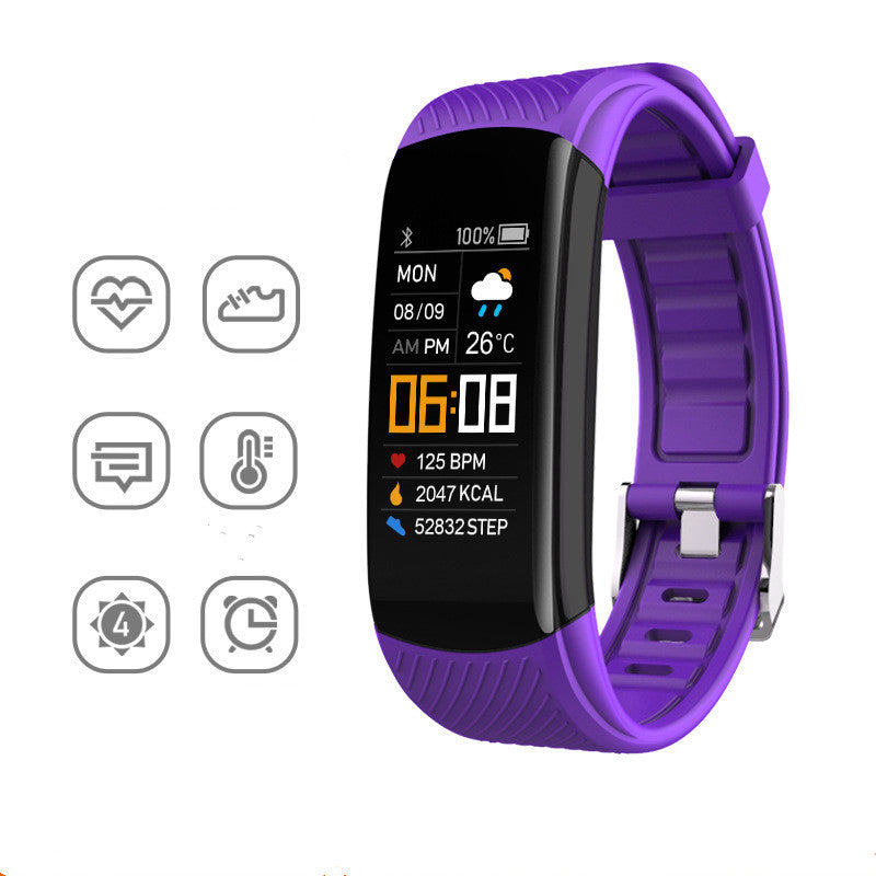 Adult sports silicone pedometer bracelet