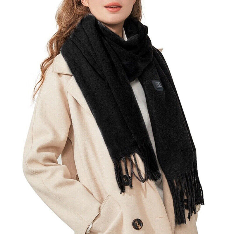 Smart Electric Heated Scarf Winter Neck Warmer Shawl USB Man Woman Designer HS