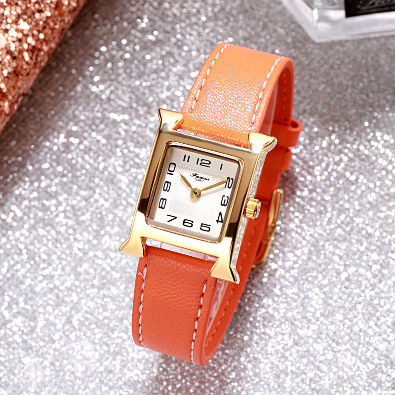 Casual square ladies watch