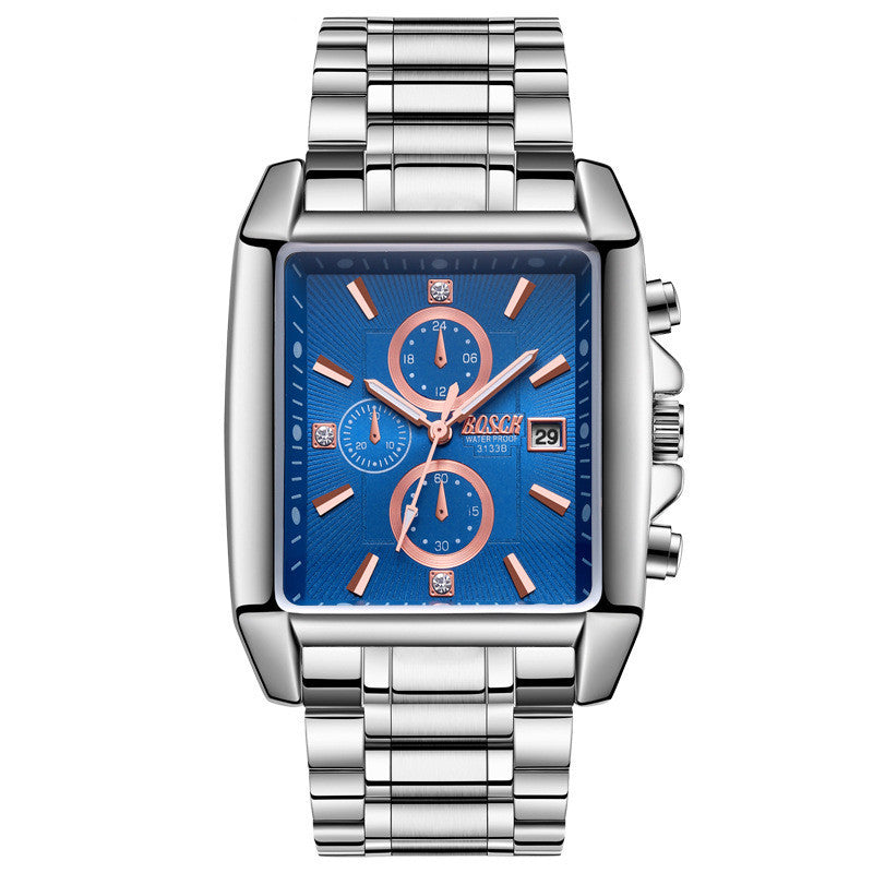 Men's Square Steel Band Watch