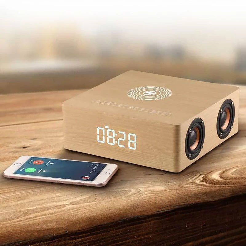 Wireless Charging Wood Surround Speaker