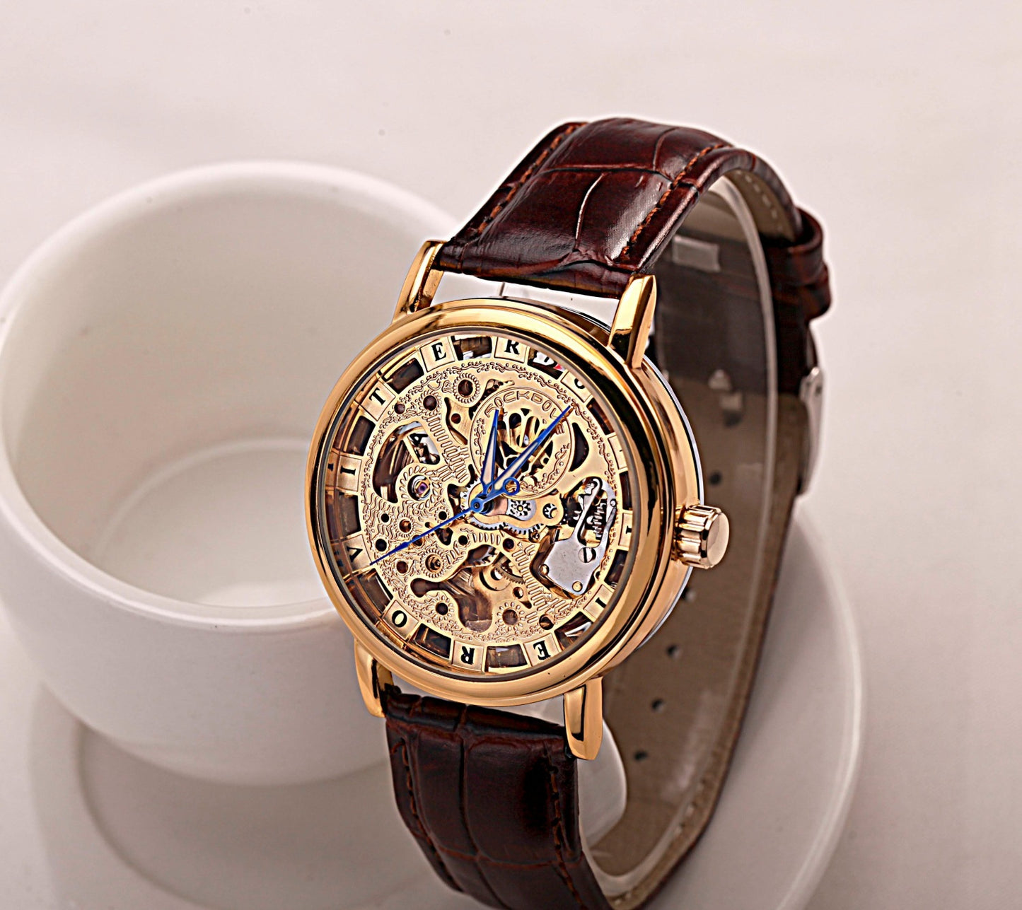 Automatic Mechanical Watch Leather Belt Fashion Business