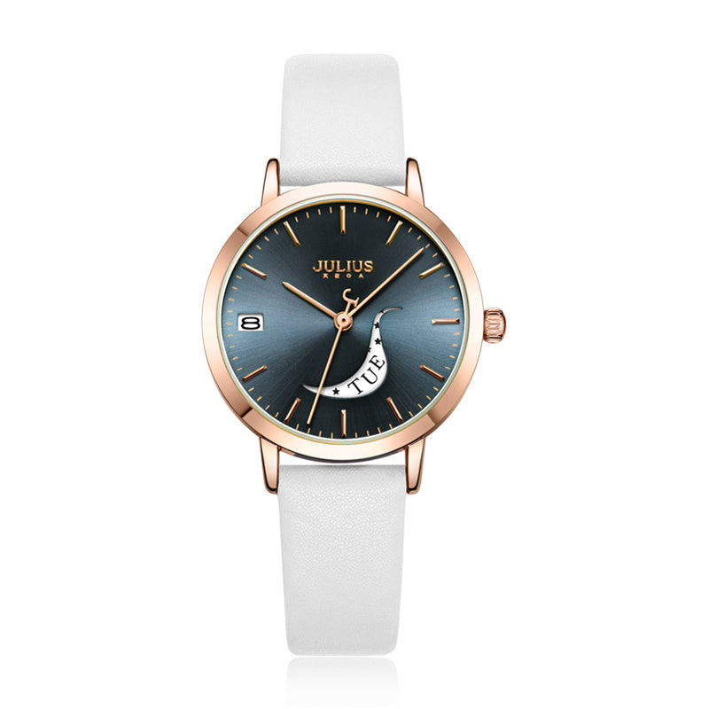 Women's Multifunctional Fashion Smiley Calendar Quartz Waterproof Casual Student Watch