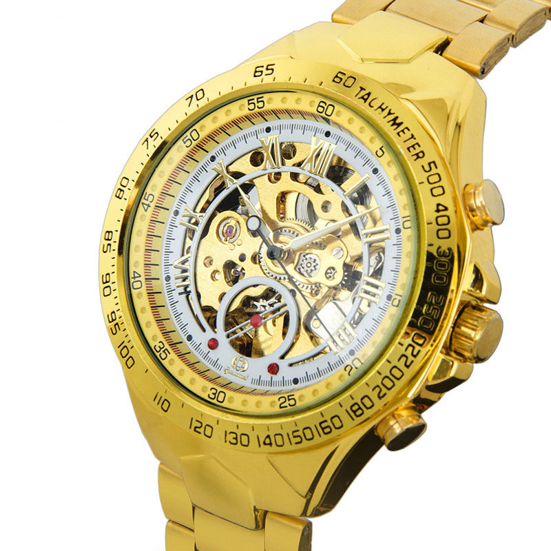 Automatic hollow-out full gold mechanical Men's watch